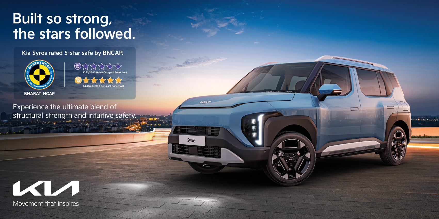 Kia Syros achieves BNCAP 5-Star safety rating